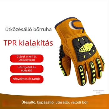 Védő kesztyűk - Rongzituo, tehénsplit bőr, tűzoltási feladatok