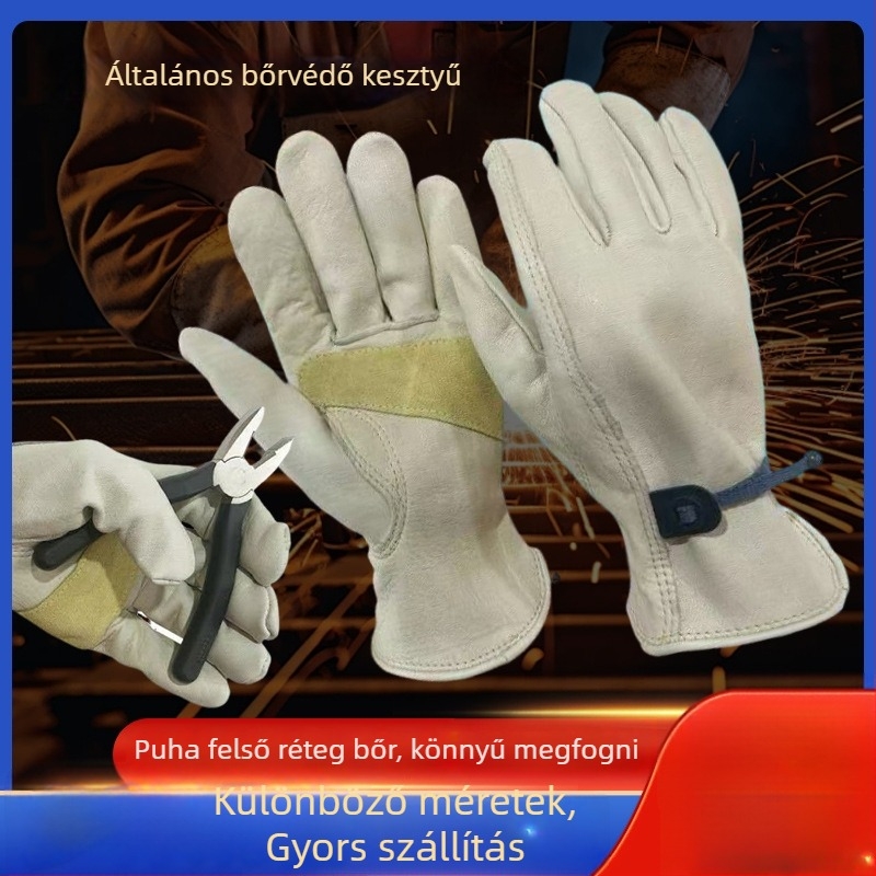 Hegesztő kesztyűk tehénbőrből, kopásállóak, égésállóak, puha és megerősített (Brand: Other; Function: Other; Weight: Consultation; Scope: Work)