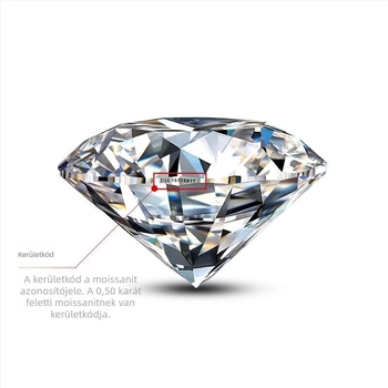 Moissanite kör alakú nyers kő, Eight Hearts Eight Arrows vágás, VVS tisztaság, laboratóriumi termesztésű kő