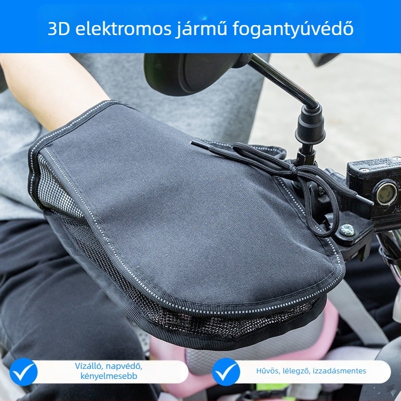 Nyári kerékpáros kesztyű napvédő, UV védelem, vízálló, könnyű
