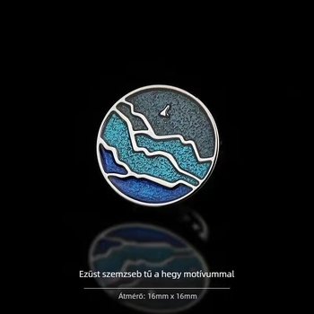 Cink ötvözetből készült brooch, gomb-stílusú kitűző, olajcseppes felületkezelés, uniszex kiegészítő, személyes trend besorolás
