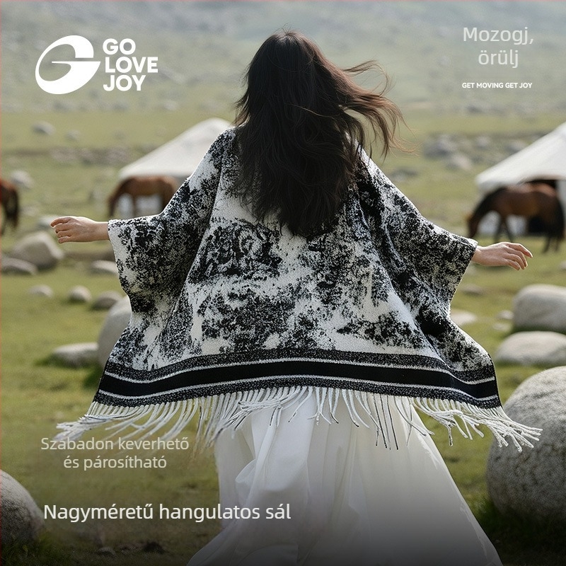 Golovejoy őszi-téli kendő — poliészter, márka Golovejoy, testreszabás elérhető, szezon: ősz-tél
