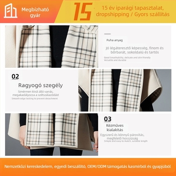 Kapucnis köpenykendő | Poliészter, warp-kötés, rácsos mintázat, melegen tartó, téli szezon