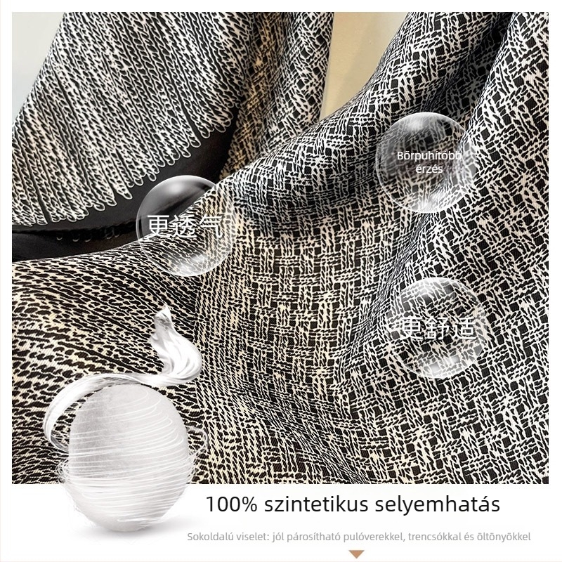 City Show 100% poliészterből készült négyszögletes sál nőknek — testreszabható, ideális téli, tavaszi és őszi időszakokra.