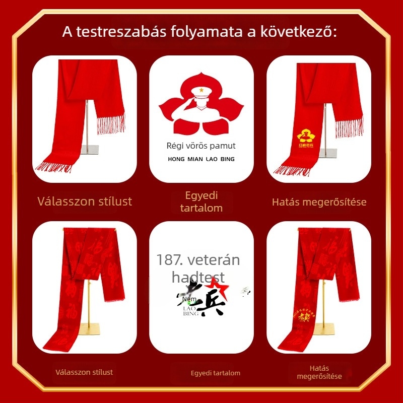 Xinjing márkájú gyapjú sál logó testreszabással, téli használatra, 2025 tavaszi megjelenés