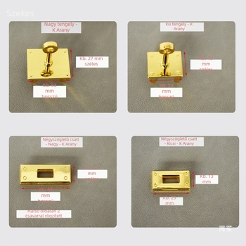 Kézzel készített táskazár és csat hardver