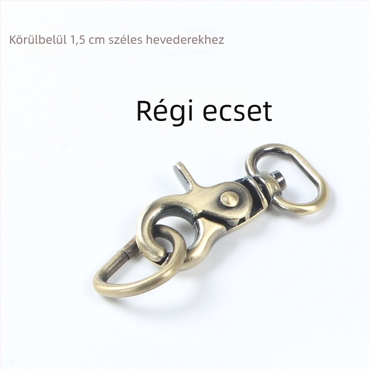 Fém homárcsat D-gyűrűvel – táska DIY hardver kiegészítő, termékkód Hywxkkkswwtewk