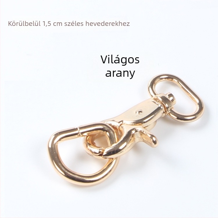 Fém homárcsat D-gyűrűvel – táska DIY hardver kiegészítő, termékkód Hywxkkkswwtewk