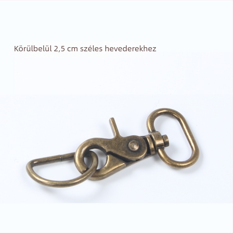 Fém homárcsat D-gyűrűvel – táska DIY hardver kiegészítő, termékkód Hywxkkkswwtewk