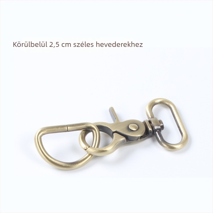 Fém homárcsat D-gyűrűvel – táska DIY hardver kiegészítő, termékkód Hywxkkkswwtewk