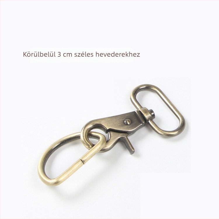Fém homárcsat D-gyűrűvel – táska DIY hardver kiegészítő, termékkód Hywxkkkswwtewk