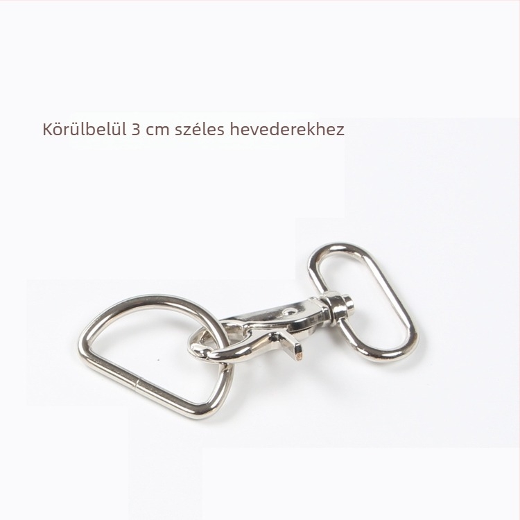 Fém homárcsat D-gyűrűvel – táska DIY hardver kiegészítő, termékkód Hywxkkkswwtewk