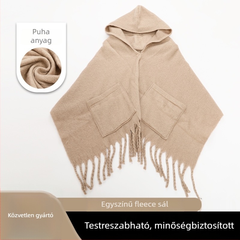Twill szövésű loop-yarn sál, meleg uniszex kendő, négy évszak, Jie Chen, Jiangsu