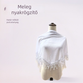 Poliészter háromszög sál, egyszínű, porálló, sima szövés, minden évszakhoz