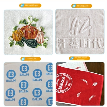 Szállodai törölköző 100% pamut | 170–200 g, 21s szál, egyszerű szövés, logó nyomtatva