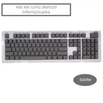 ABS 104-os billentyűzethez készült capkészlet mechanikus billentyűzethez, két színű injekciós formázás, átlátszó karakterek, univerzális kompatibilitás