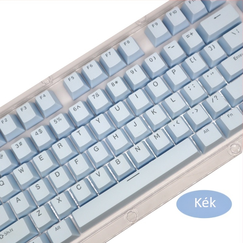 ABS 104-os billentyűzethez készült capkészlet mechanikus billentyűzethez, két színű injekciós formázás, átlátszó karakterek, univerzális kompatibilitás
