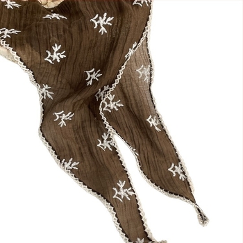 Maillard-stílusú hímzett selyemsál-fejpánt virágmotívummal (A2000-3), testreszabás elérhető