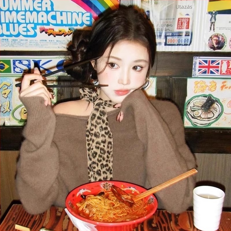 Leopárd mintás nyári vékony sál, warp-knit, nyomtatott kivitel, sokoldalú stílus