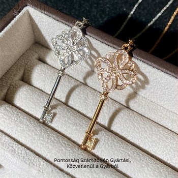 Nyaklánc V arany anyagból; penge lánc; U-alakú medál; elektroplatinezés; súly 3.5