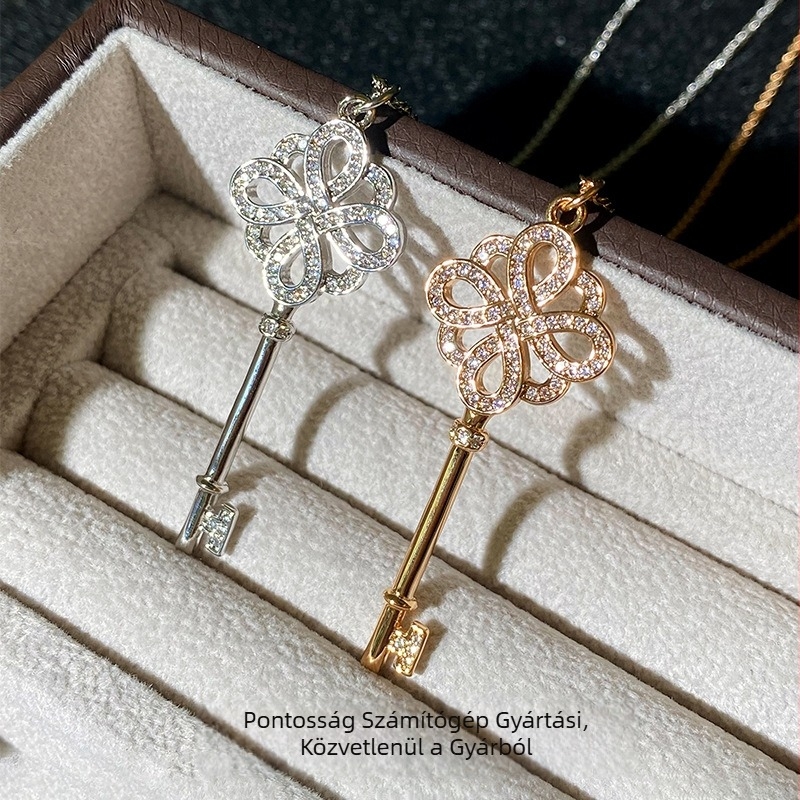 Nyaklánc V arany anyagból; penge lánc; U-alakú medál; elektroplatinezés; súly 3.5