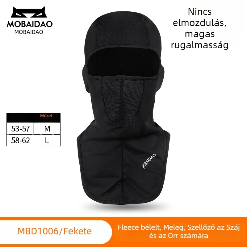 Mobaidao Uniszex teljes arcú kerékpáros maszk, porvédelmet, napsugár elleni védelem és szélálló funkciót kínáló, poliészter