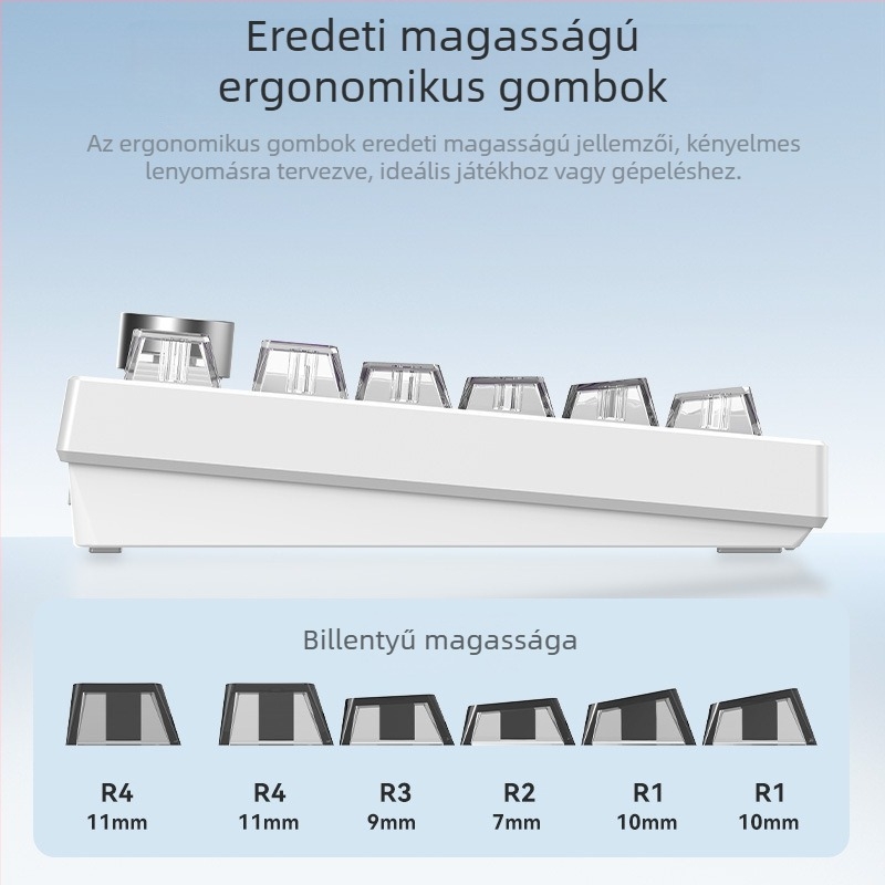 Readson Átlátszó PC billentyűsapkák mechanikus billentyűzethez UV nyomtatással, elülső csiszolás, négyoldali magas átláthatóság, RGB háttérvilágítás