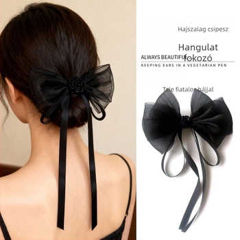 Kézzel készített textil alapú hajcsat rugós klipszel – koreai stílusú gyerekeknek