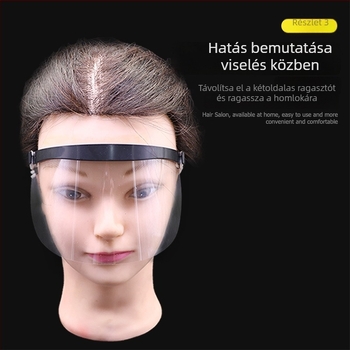 Egyszer használatos hajvágó arcvédő, PET, 0.075 mm, hajtörés elleni védelem, 50 darabos csomag, hajszalonok számára
