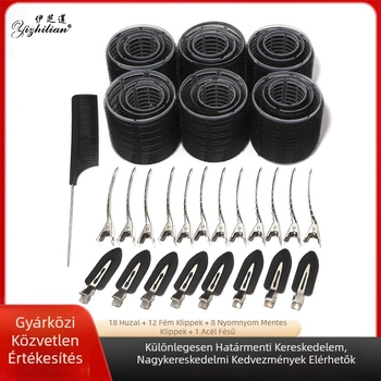 Ezhilian öntapadó hajtekerő készlet - Nylon PP tekercsek Velcro-val, vasalás nélkül