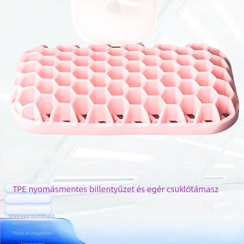 Billentyűzet- és egércsuklótámasz – kettős oldalú TPE párna, üreges dizájn, irodai használatra, vízálló, csúszásmentes, kopásálló, könnyen tisztítható