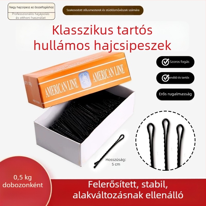 Fém U- alakú hajcsat, egylapós csat, sütőben lakkozott felület, uniszex, 2022 tél kiadás