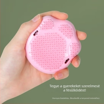 Macska mancsa formájú hajkefe, csomómentes, sima csúszású, ABS+TPEE, Qihong