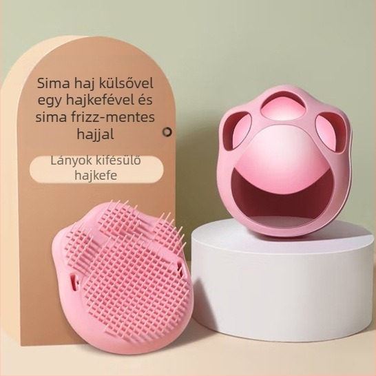 Macska mancsa formájú hajkefe, csomómentes, sima csúszású, ABS+TPEE, Qihong