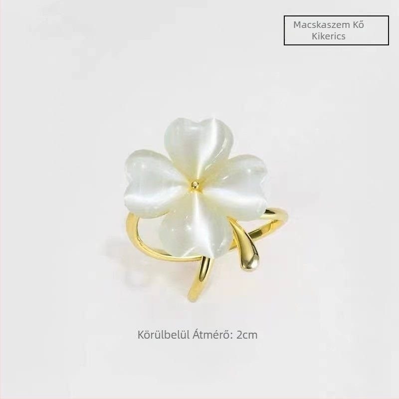 Virágos gombos brooch sálhoz és kabáthoz — ötvözet, arany betét, elektroplattázás, japán-koreai stílus