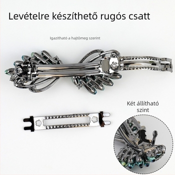 Hajcsat ötvözetből, rugós csipesz, elektroplatált felület, márka Welcome