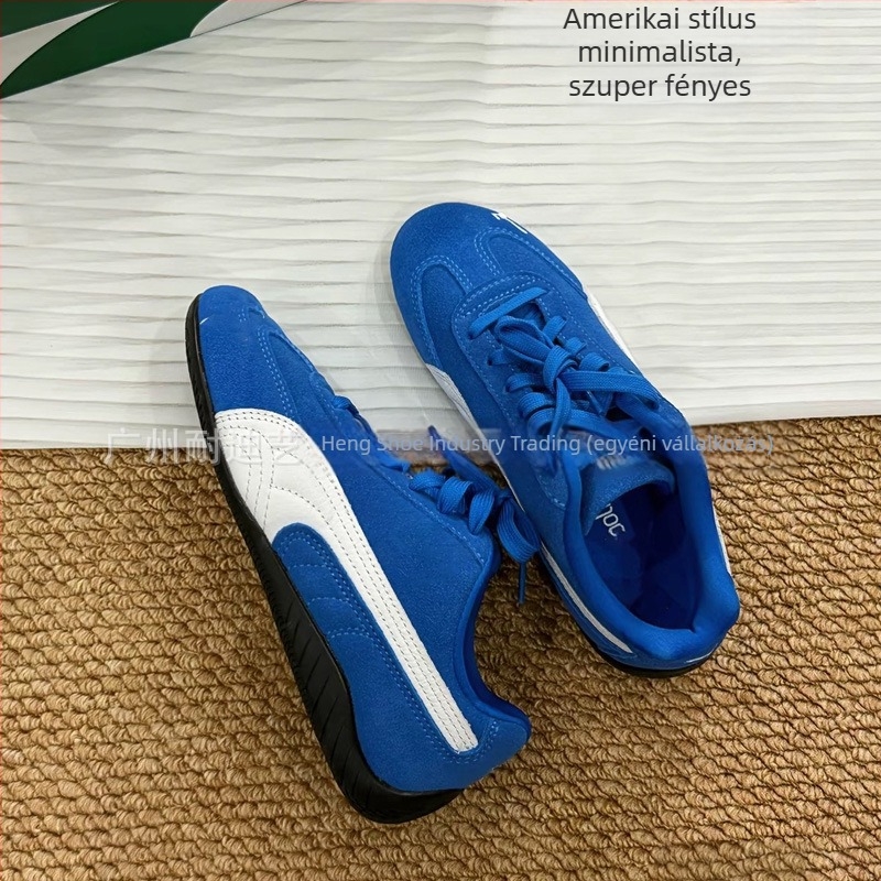 Uniszex sportcipő velúr felsőrésszel, gumírozott talppal, lélegző, könnyű, elöl fűzőzárás