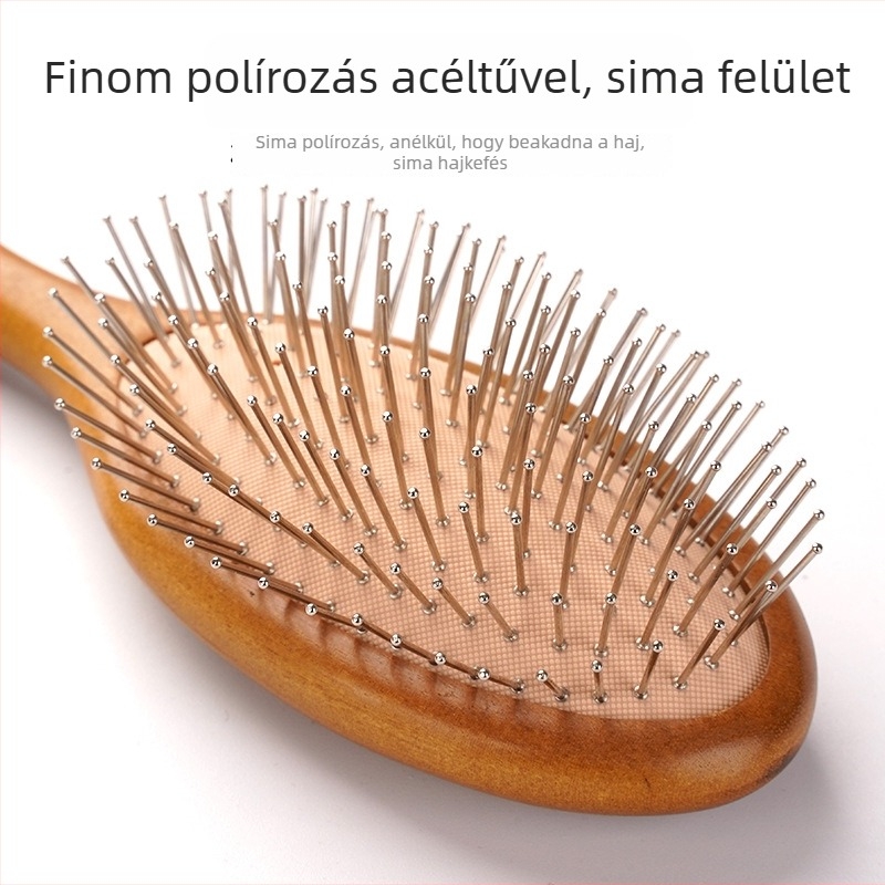 Bükkfa hajkefe légpárnás fejbőrmasszázzsal