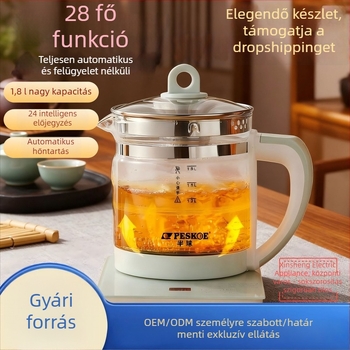 Egészségtudatos teáskanna gőzzel, otthonra és az irodába, állandó hőmérséklet, többfunkciós, teljesen automata tea készítés, kompakt egy személyre