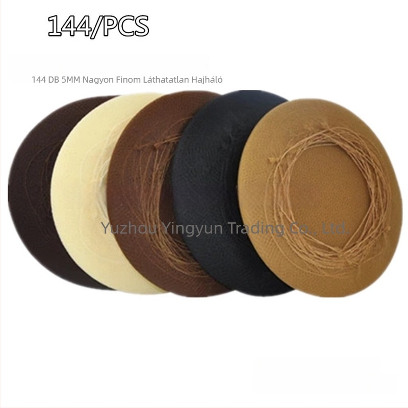 Kontyháló - nejlon, kézzel készített, 144 darabos készlet, ultrafinom láthatatlan háló