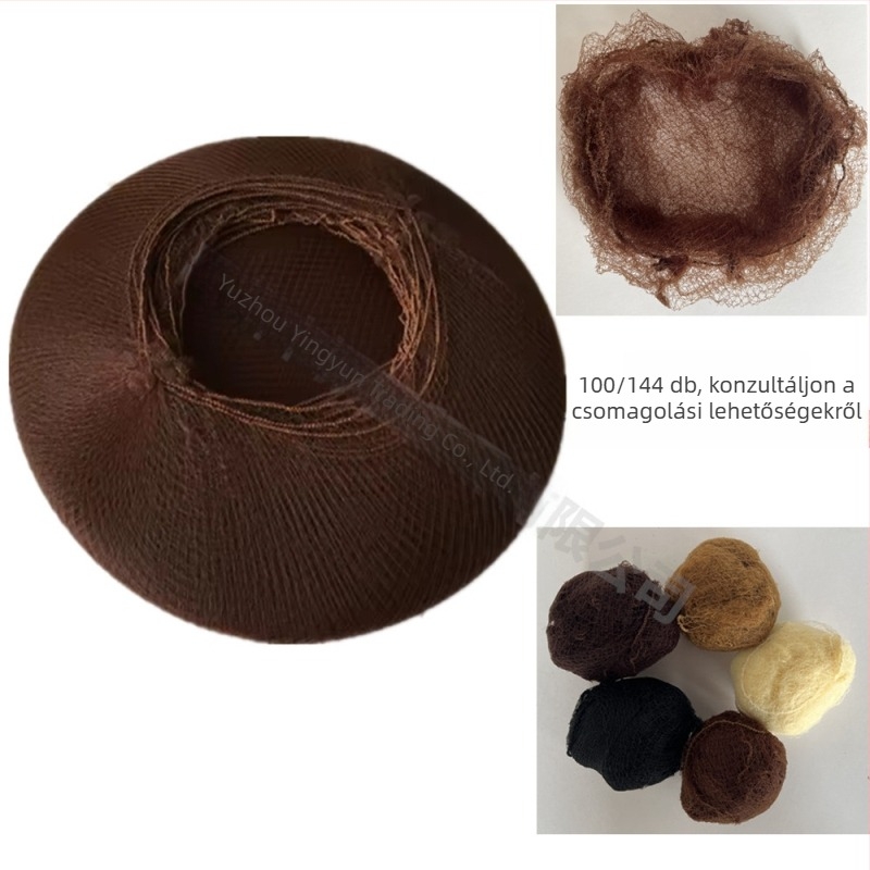 Kontyháló - nejlon, kézzel készített, 144 darabos készlet, ultrafinom láthatatlan háló