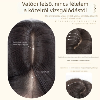 Női teljes paróka — hosszú egyenes haj, hőálló szintetikus szálak, egyenes tincs, mechanikus felépítés