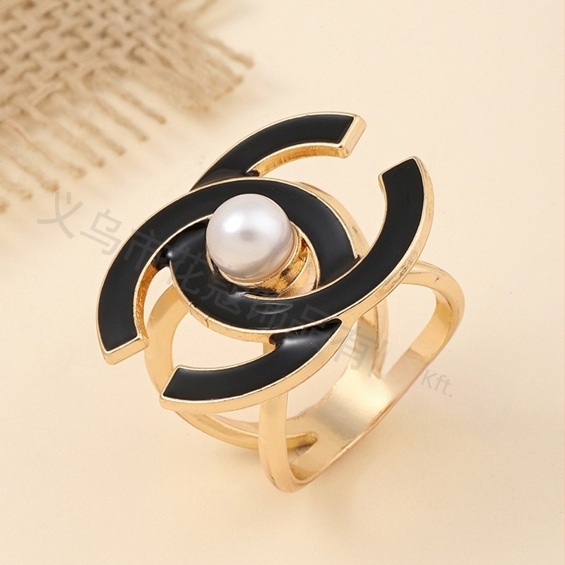 Kabátöv dupla-C formájú gyöngyös csattal, ötvözet, geometriai dizájn, elektroplattázás, japán-koreai stílus