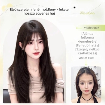 Hajtopper — hosszú egyenes haj, természetes mindennapi megjelenés; anyag: magas hőálló rostok; gyártási technológia: mechanizmus; nem festhető