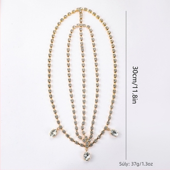 Fejdísz Maillard stílusú, ötvözet, Carlo jewelry, virág forma