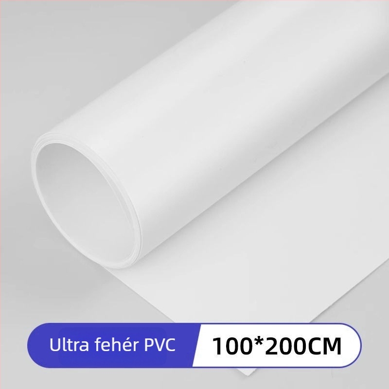 Fehér PVC hátterű fotózáshoz panel, still life rekvizíció, fehér háttér