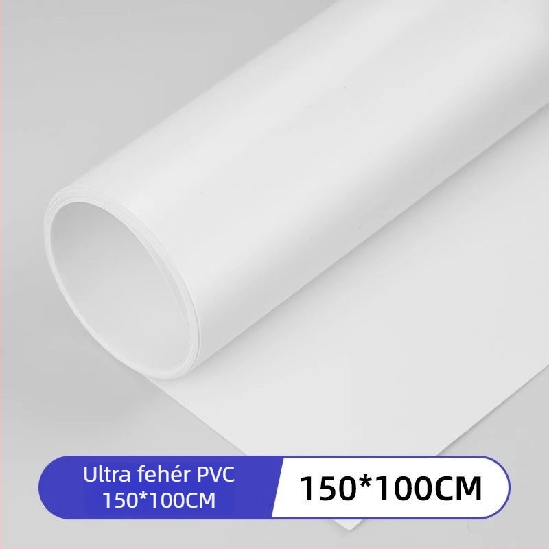 Fehér PVC hátterű fotózáshoz panel, still life rekvizíció, fehér háttér