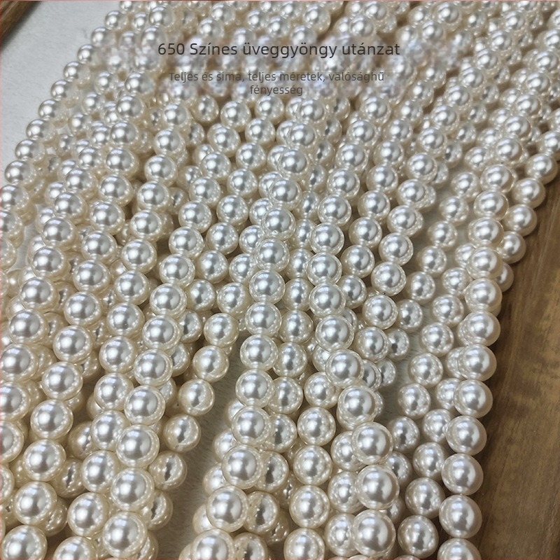 Üveggyöngyök DIY ékszerkészítéshez, 2–14 mm, gömbölyűek, átlyukúak, félkész