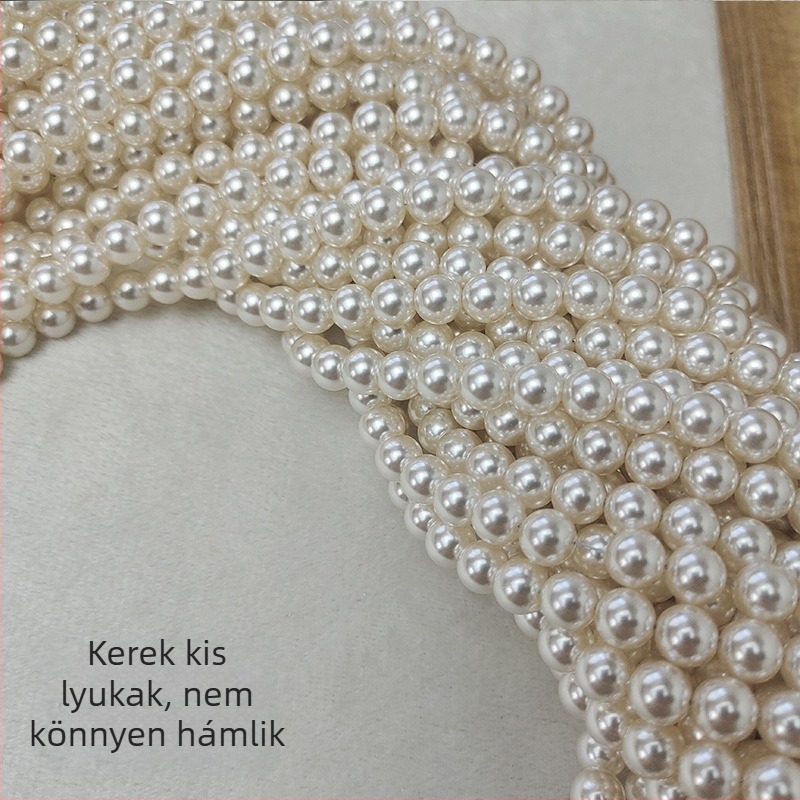 Üveggyöngyök DIY ékszerkészítéshez, 2–14 mm, gömbölyűek, átlyukúak, félkész