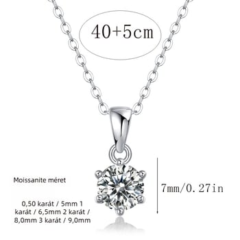 925-ös sterling ezüst Moissanite nyaklánc tassel medállal, geometriai dizájn, influencer-stílusú, luxus divat